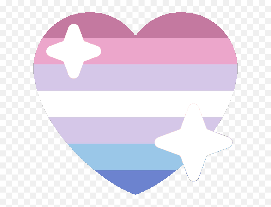 Bigender Sparkle Heart Discord Emoji - Bigender Heart Transparent,Sparkle Emoji