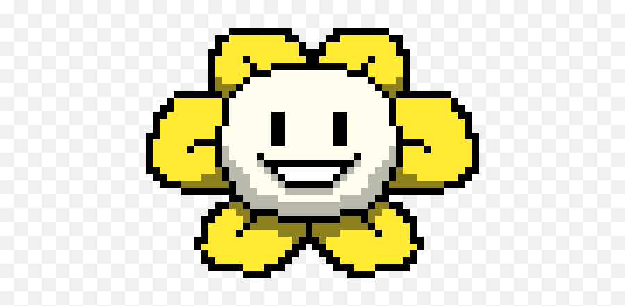 Flowey The Flower Pixel Art Maker - Pikachu Pixel Art Emoji,Flower Emoticon Text