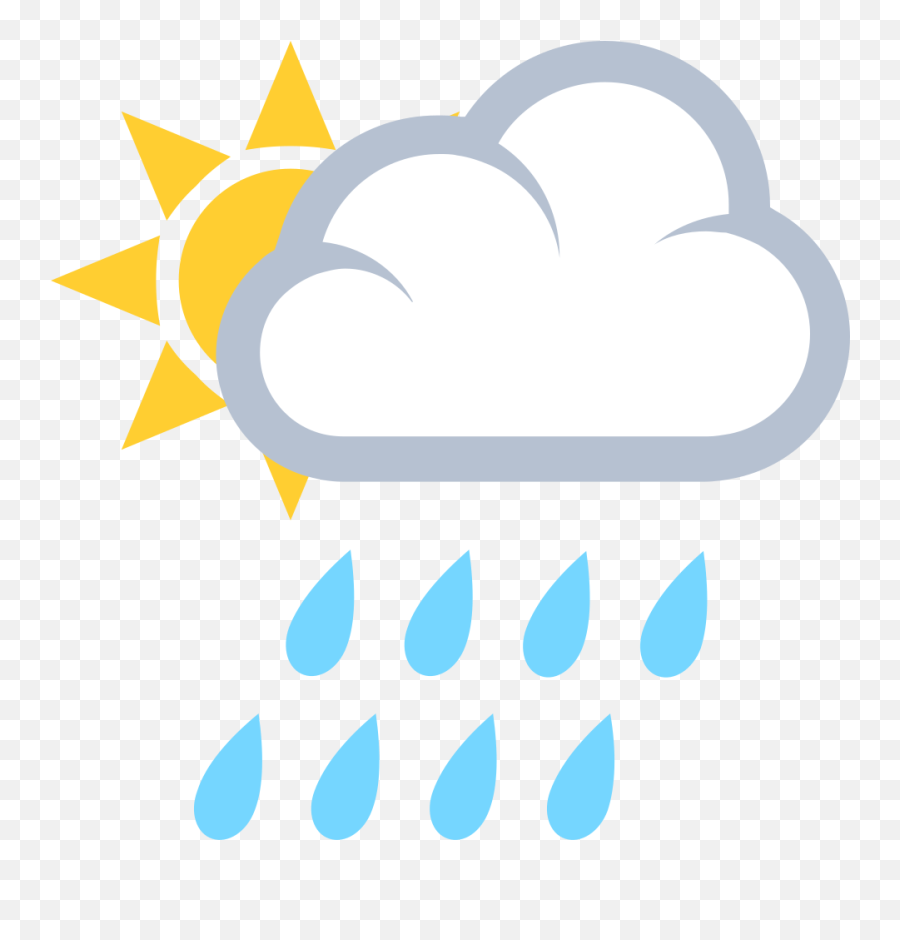 Emojione 1f326 - Chuva Emoji,Rain Emoji