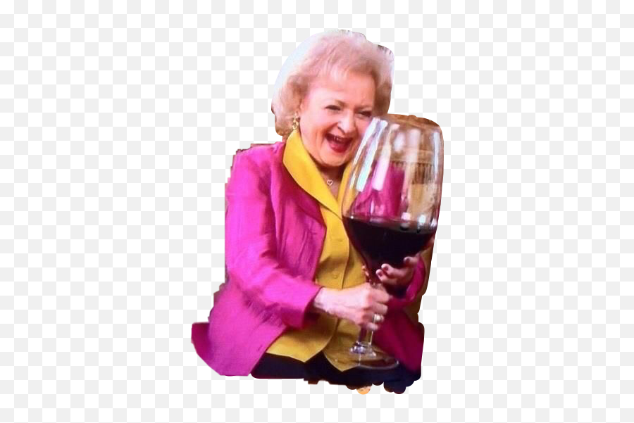 Bettywhite Wine Glass Lol Huge Sticker - Happy Birthday Meme Quarantine Emoji,Glass Of Wine Emoji