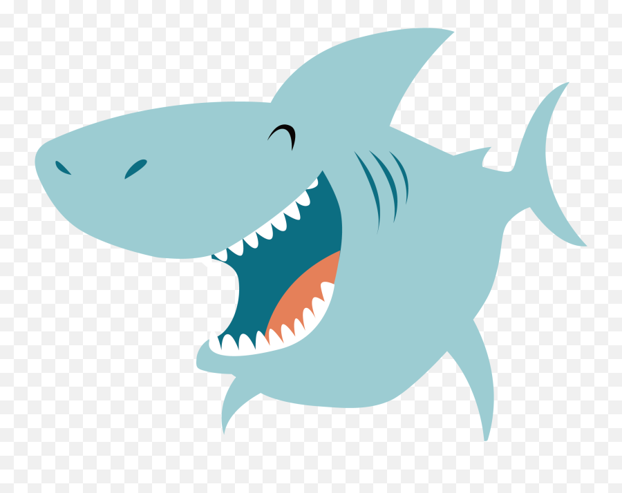 Requiem Shark Cartoon - Blue Shark Vector Png Download Shark Cartoon Free Png Emoji,Shark Emoji
