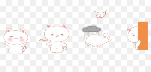 Cartoon Cat Emoticon Pack - Cat Emoji,Cat Emoticon