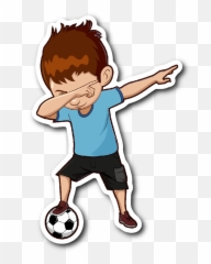 Boy Dabbing Clipart - Soccer Stickers Png Download Full Emoji