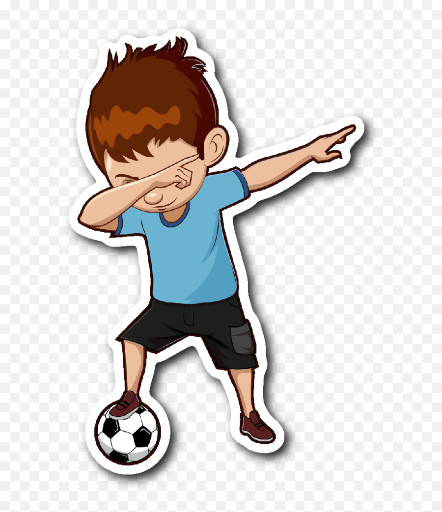 Boy Dabbing Clipart - Soccer Stickers Png Download Full Clipart Boy Soccer Emoji,Emoji Background For Boys