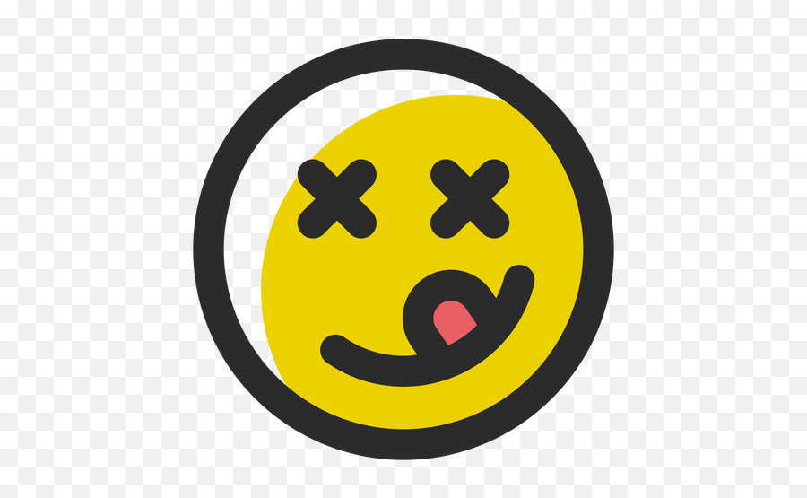 Yum Colored Stroke Emoticon - Emoji Transparent Background Yum,Yum Emoji