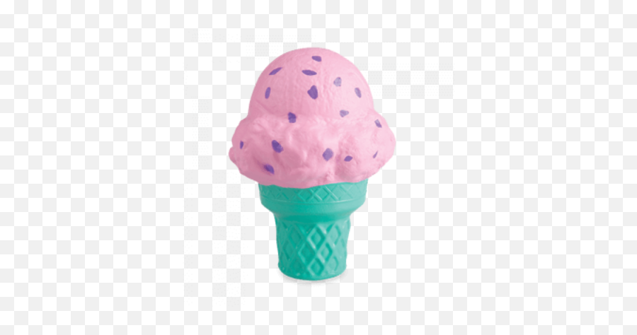 Candy Ice Cream Cone Super Jumbo From Kawaii Squishy Shop - Ice Cream Squishy Pink And Blue Emoji,Clam Shell Emoji