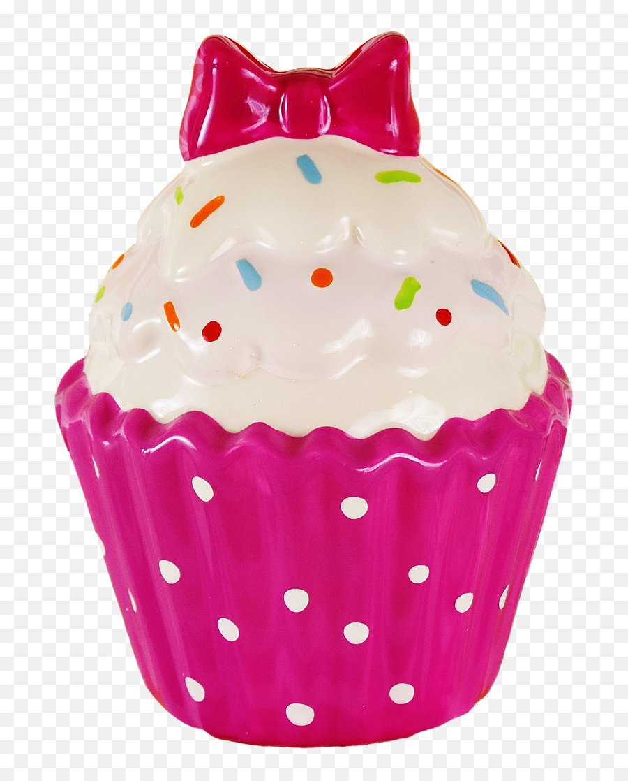 Cupcake Ceramic Colorful Funny Loop - Cupcake Com Laço Png Emoji,Cute Emoji Cakes