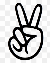 Pin - Peace Sign Simple Hand Emoji,Atheist Emoji