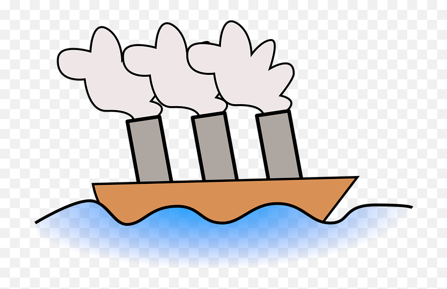 Ship Steamship Cartoon - Steam Boat Clip Art Emoji,Sinking Ship Emoji