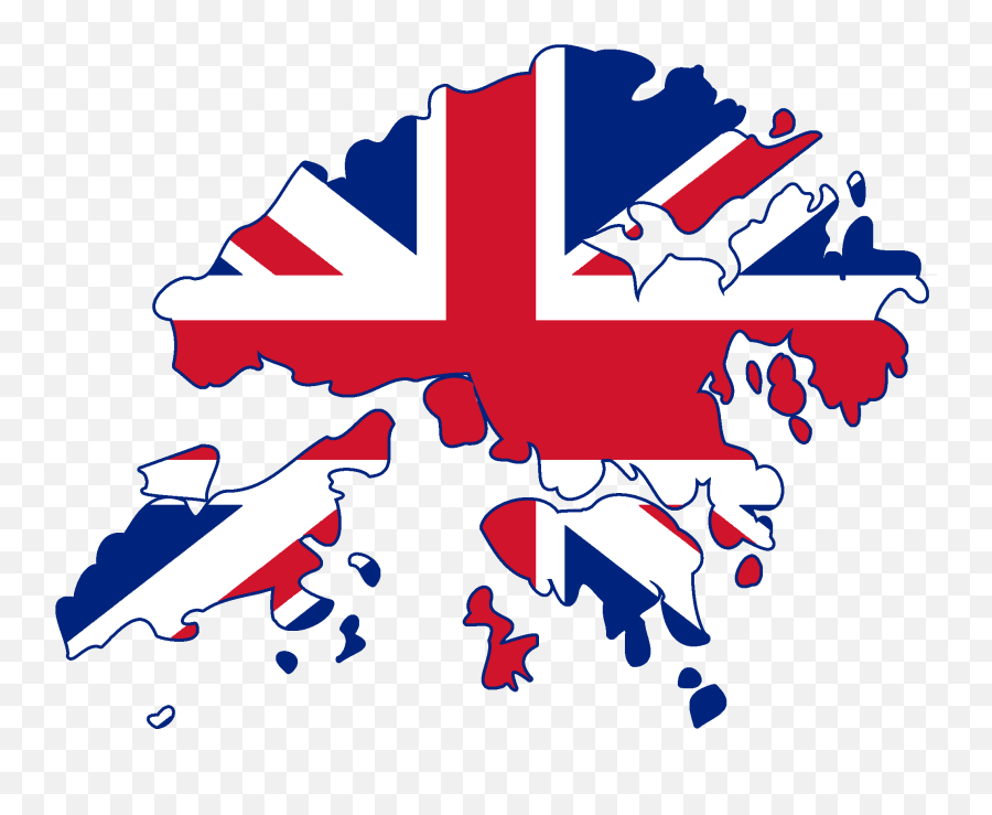 Flag Map Of British Hong Kong - Flag Map Of British Empire Emoji,Australian Flag Emoji