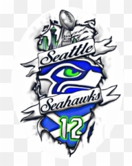 Seattle Seahawks 12 12thman - Seattle Seahawks Tattoo Emoji,12th Man Emoji