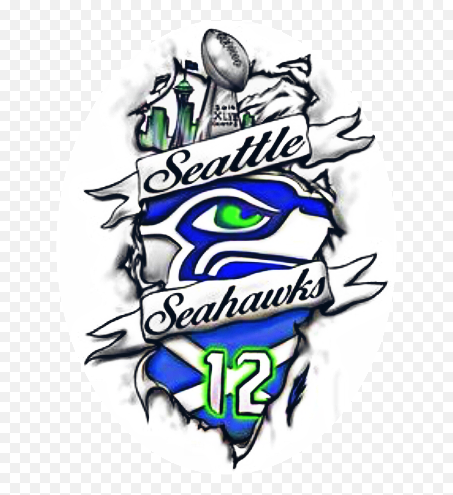 Seattle Seahawks 12 12thman - Seattle Seahawks Tattoo Emoji,12th Man Emoji
