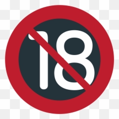 Emojione1 1f51e - Circle Emoji,8d Emoji