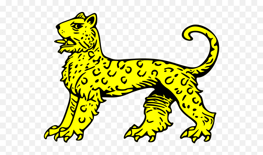 Leopard Passant - Coat Of Arms Jaguar Emoji,Tiger Bear Paws Emoji