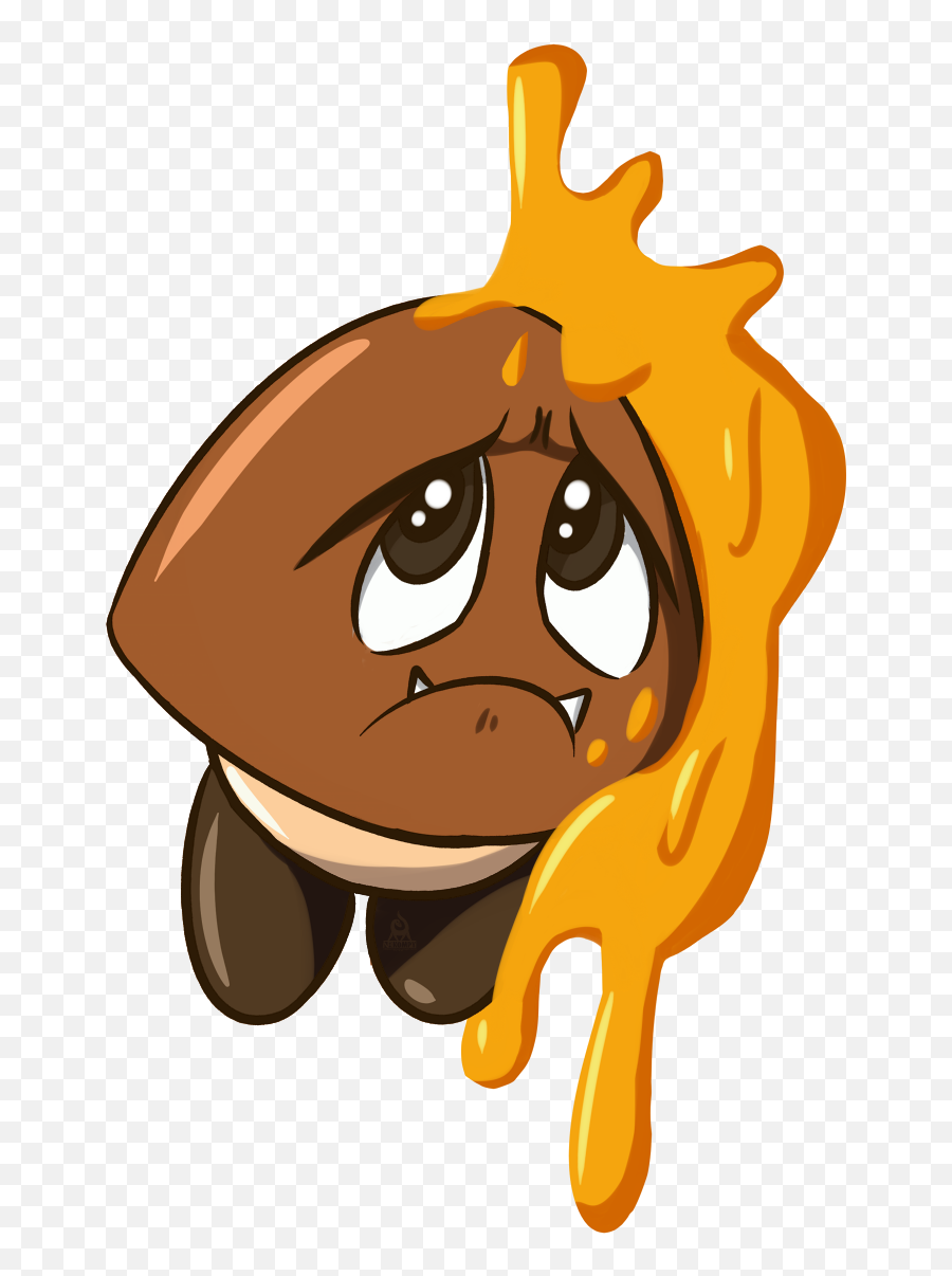 Sad Goomba In Honey - Cartoon Emoji,Honey Emoji