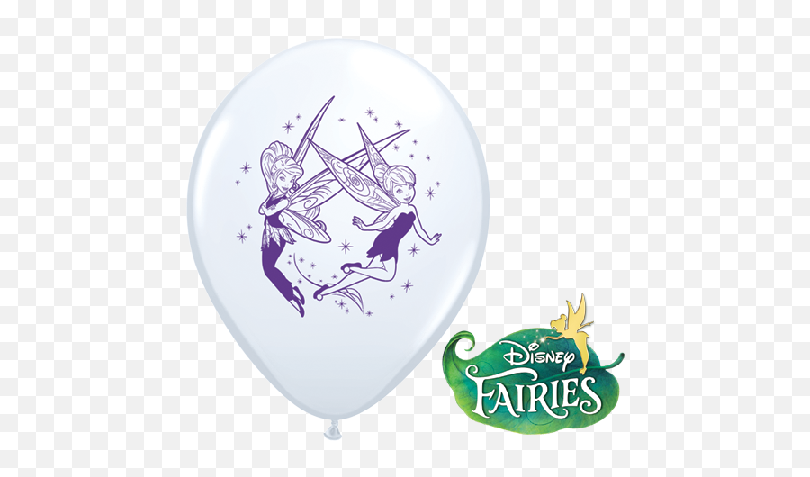 Tinkerbell U0026 Fairies 12in Latex Balloon 6ct - Disney Fairies Logo Emoji,Emoji Pinatas