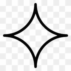 Collection Of Free Sparkles Vector Single - 4 Point Star Png Emoji