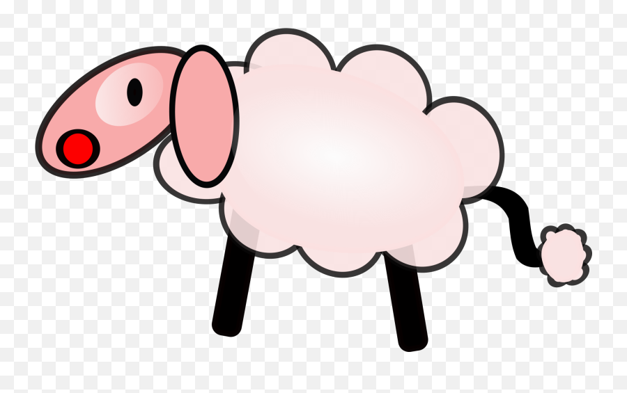 Free Funny Pinkish Sheep Clipart Clipart And Vector Image - Ovelha Caricatura Emoji,Black Sheep Emoji