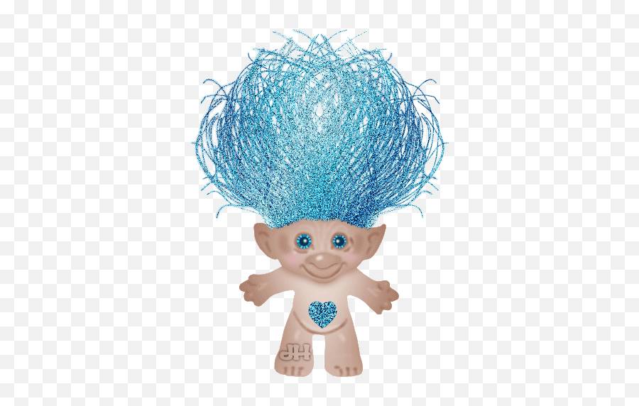 Troll Doll Transparent Png Clipart - Blue Troll Gif Emoji,Troll Doll Emoji