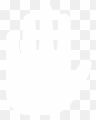 White Stop 3 Icon - Hand Png Emoji