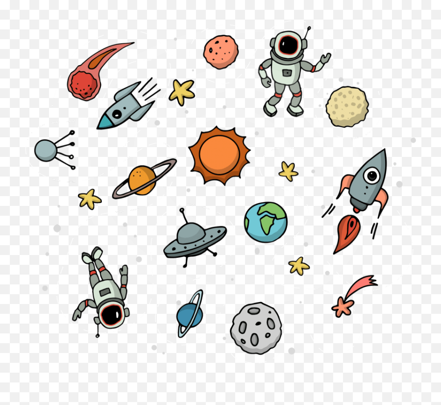 Universe Clipart Outer Space Universe - Astronaut Illustration Emoji,Outer Space Emoji