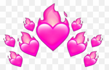heart hearts fire emoji Sticker by - Corazones De Iphone Emoji