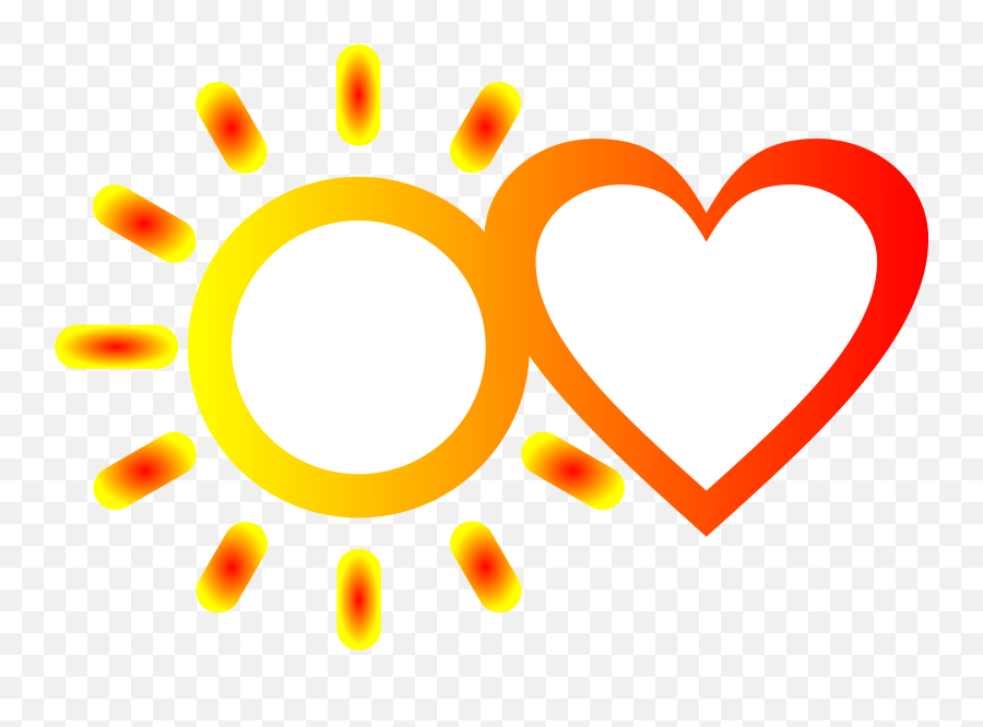 Light And Love Vector Clipart Image - Heart Emoji,Sun Emoji