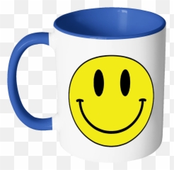 Smiley Face Color Accent Coffee Mug - Head Clip Art Emoji,J Emoticon