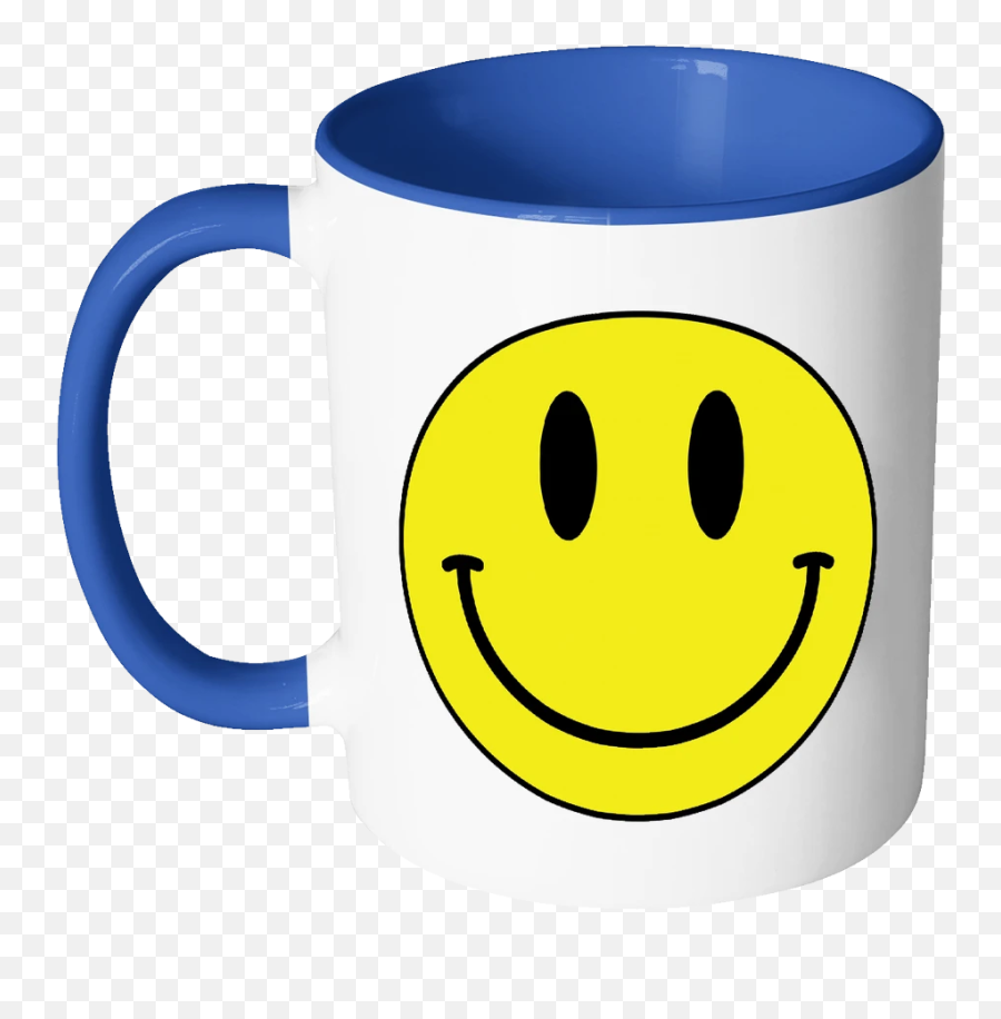 Smiley Face Color Accent Coffee Mug - Head Clip Art Emoji,J Emoticon
