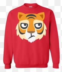 Bored Tiger Face Emoji Sweatshirt -