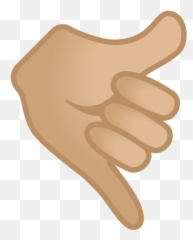 Hand Emoji With Medium - Hang Loose Emoji Png,Gang Sign Emoji