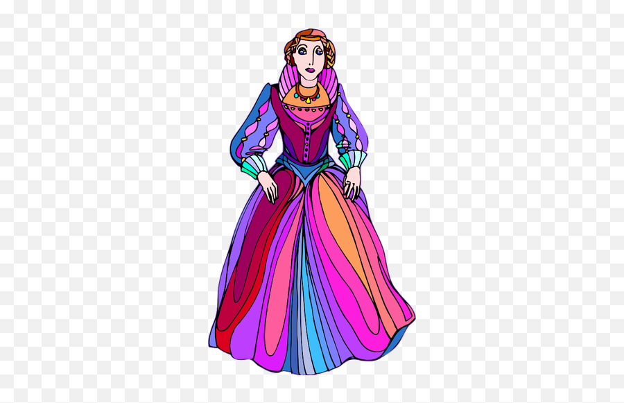 Princess In Colorful Dress - Cartoon Macbeth Transparent Emoji,Disney Princess Emoji
