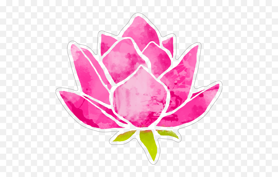Cool Pink Lotus Flower Sticker - Lotus Flower Stickers Transparent Emoji,Lotus Flower Emoji