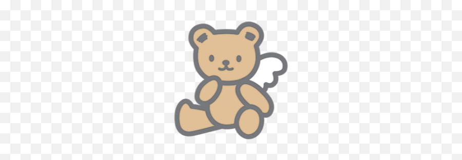 Bear Soft Messy Cute Angel Hm - Hello Kitty Bear Png Emoji,Angel Emoji Pillow