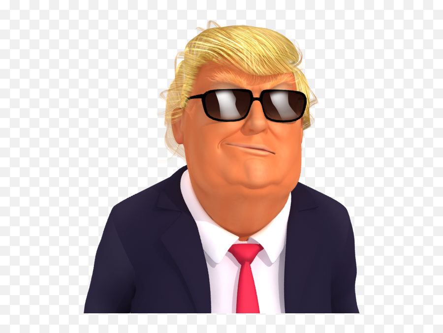 Trumpstickers Deal With It Donald Trump 3d Caricature Emoji - Animated Donald Trump Emoji,3d Emoji