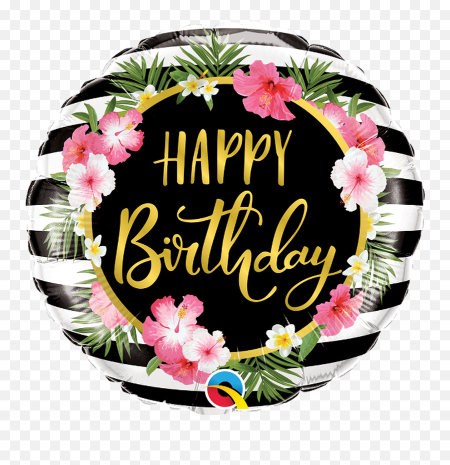 Happy Birthday Hibiscus - Happy Birthday Flower Clipart Emoji,Happy Birthday Emoji For Facebook