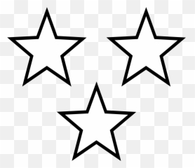 White Star Png Transparent Gold With Empty - Set Of Stars Clipart Black And Emoji