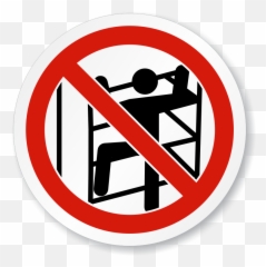 Free Prohibited Sign Transparent - No Climbing Sign Emoji,No Signal Emoji