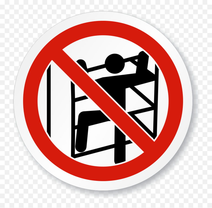 Free Prohibited Sign Transparent - No Climbing Sign Emoji,No Signal Emoji