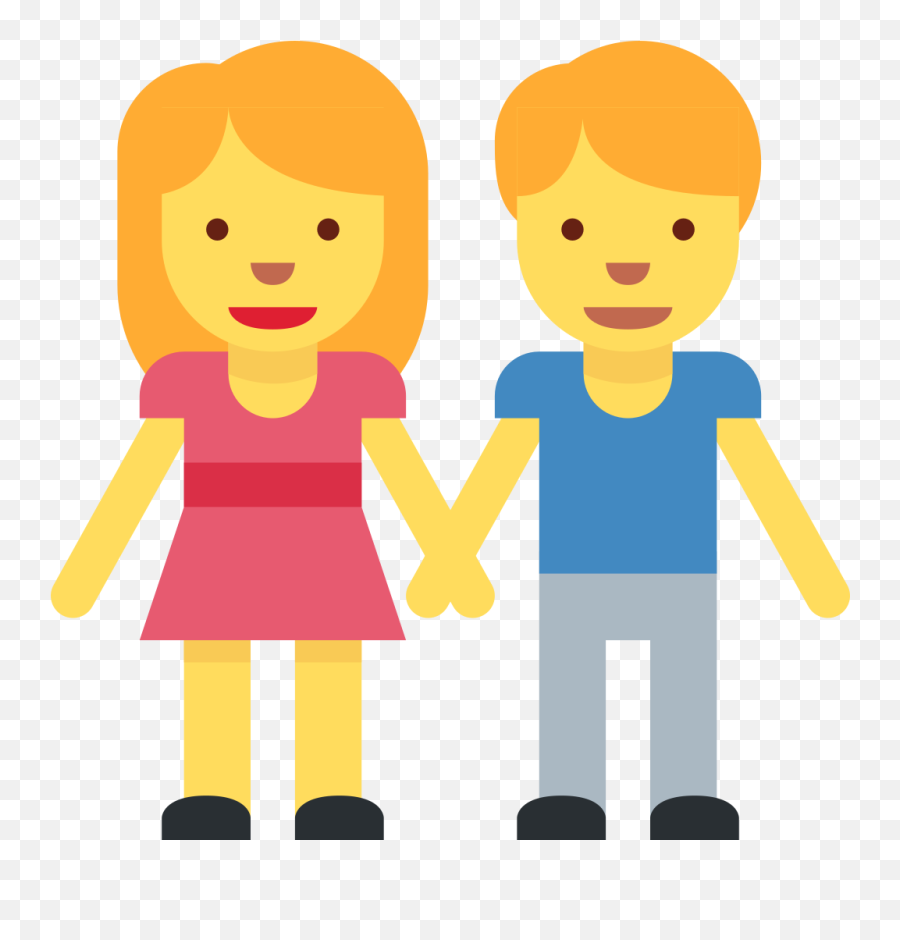 Twemoji2 1f46b - Man And Woman Holding Hands Emoji,Girl Shrugging Emoji