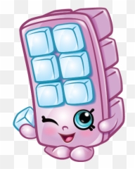 Blocky Ice Cube Shopkins Picture - Cartoon Kawaii Ice Cube Emoji,Ice Cube Emoji