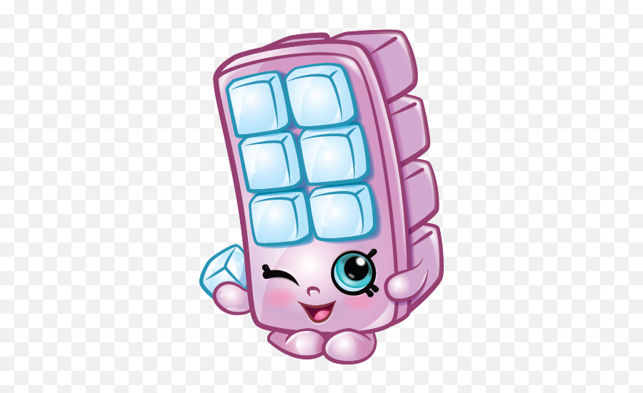 Blocky Ice Cube Shopkins Picture - Cartoon Kawaii Ice Cube Emoji,Ice Cube Emoji