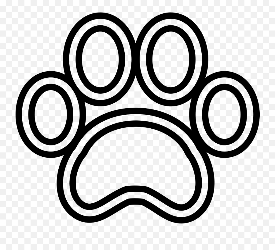 Pawprint Clipart Single Pawprint - Dog Paw Print Clip Art White Emoji,Single Paw Emoji
