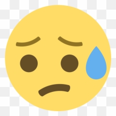 Emojione 1f625 - Sad Emoji Png,Cat Emoticon