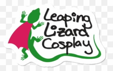 Leaping Lizard Cosplay Catgirl Chibi Sticker By - Cartoon Emoji