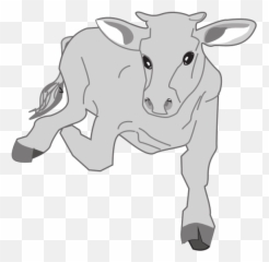 Running Cow Png Svg Clip Art For Web - Cows Clipart Emoji