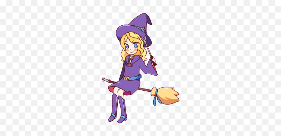 Top Little Witch Academy Stickers For - Little Witch Academia Transparent Gif Emoji,Witch Hat Emoji