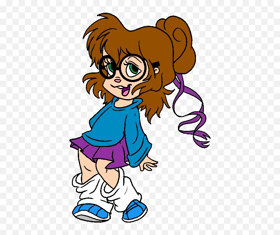 The Chipmunks Jeanette Cartoon Clipart - Jeanette From Alvin And The Chipmunks Cartoon Emoji,Chipmunk Emoji