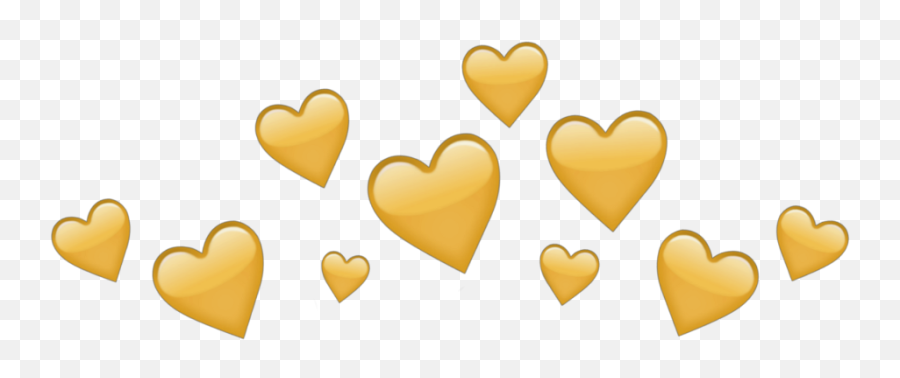 Yellow Heart Emoji - Girly,Emoji With Flower Crown