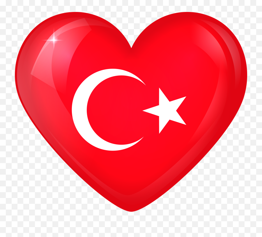 Turkey Large Heart Flag Gallery Yopriceville - High Turkey Heart Flag Png Emoji,Flag Ship Emoji